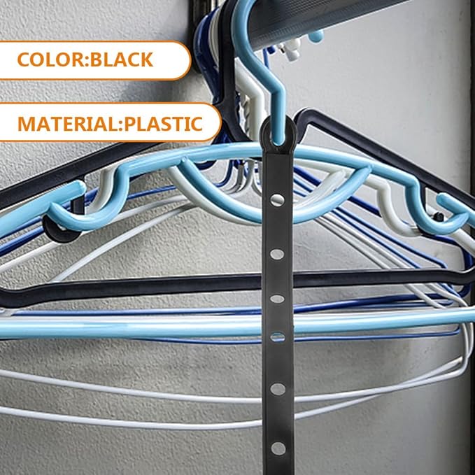 10pcs Hanger Connecting Strips Plastic Clothes Hanger Display Strips for Clothing Stores Easy Organization Space Saving Classic Design for Hanging Clothes