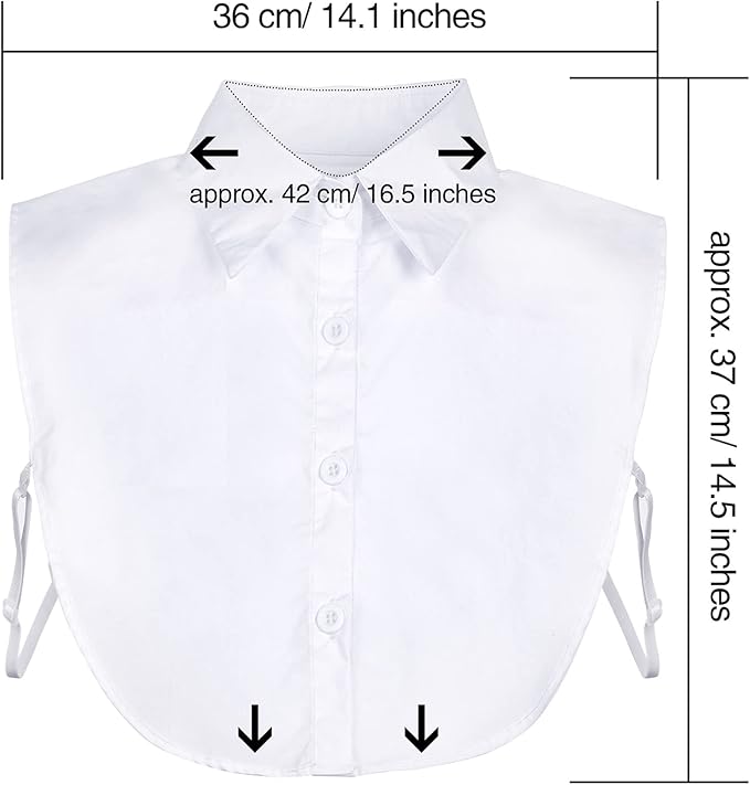 SATINIOR 3 Pieces Fake Collar Women Detachable Dickey Blouse Half Shirts Collar