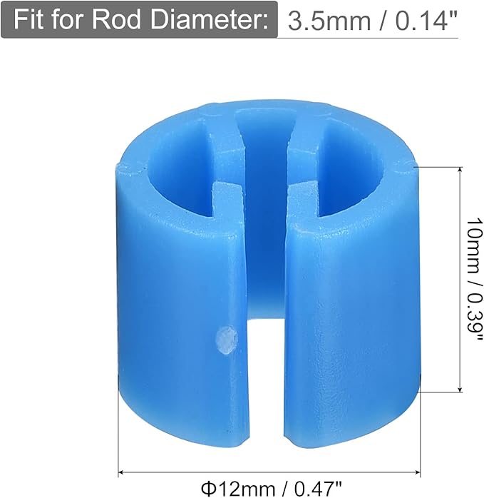 MECCANIXITY Clothes Hanger Marker Blank Fit 3.5mm Rod for Garment Color Coding Blue Count 300