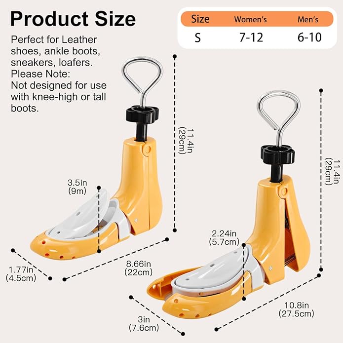 eachway Shoe Stretcher Professional Boot Stretcher Pair 4-Way Shoe Expander Widener Width Length for Wide Feet 1pcsNot a Pair