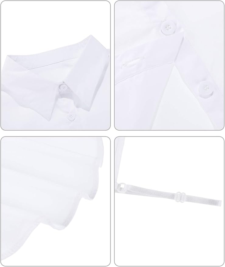 EBOOT Fake Collar Detachable Dickey Blouse Half Shirts for Girls and Women