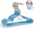 20PCS Small Dog Clothes Hangers, Non-Slip Slim Space-Saving Design for Puppies, Chihuahuas & Small Pets (Blue)