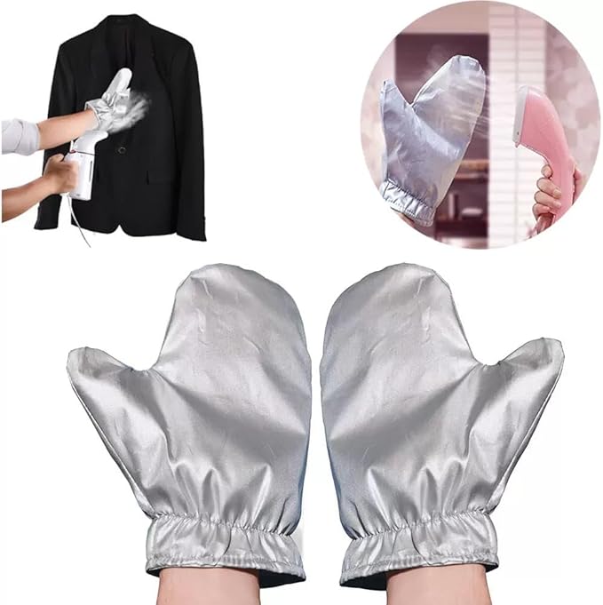 EVEME 1 Pair Garment Steamer Ironing Gloves Anti Steam Glove Heat Resistant Garment Steamer Mitt, Garment Steamer Accessories for Clothes (1 Pair Steamer Ironing Gloves)