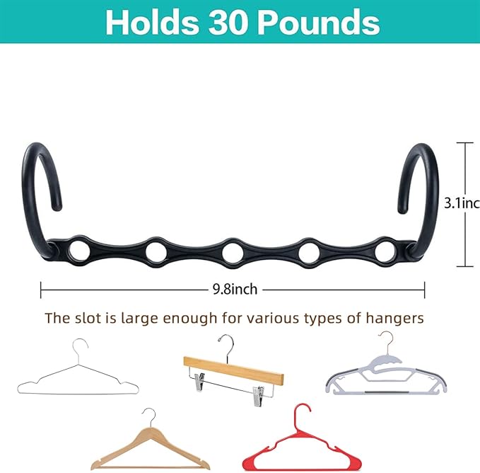 Space Saving Hangers for Clothes,20 Pack Sturdy Closet Hangers Space Saver,Upgraded Closet Space Savers,Magic Hangers,Shirt Hangers Space Saving,College Dorm Room Essentials for Heavy Clothes