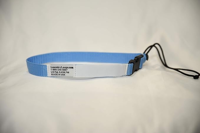Laundry Loop with Sock Snare, Premium Sky Blue Laundering Strap