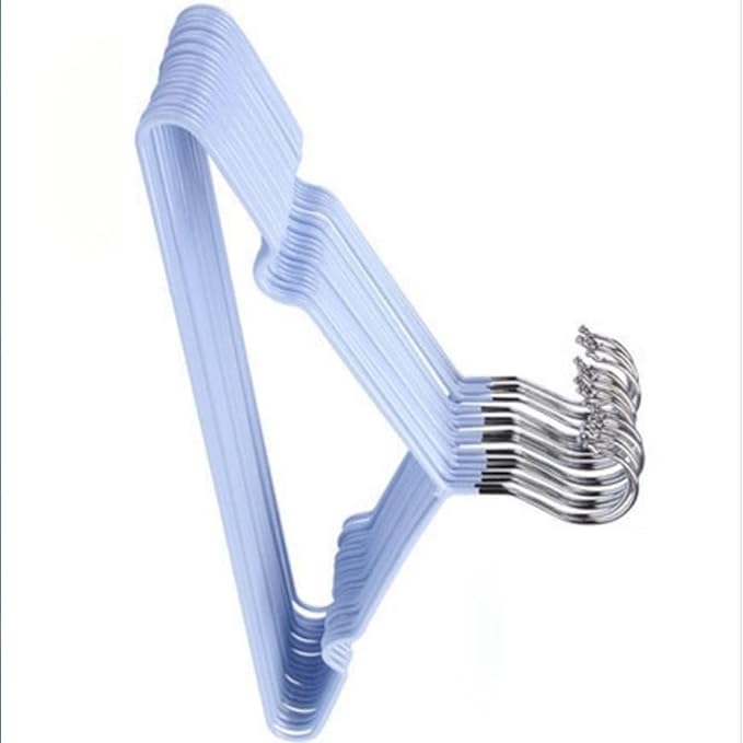 Clothes Hangers, Proof And SpaceSaving Anti Slip Hanging T Shirts, Underwear, Shirts, Pants, Skirts And Dresses, Etc (Blue)