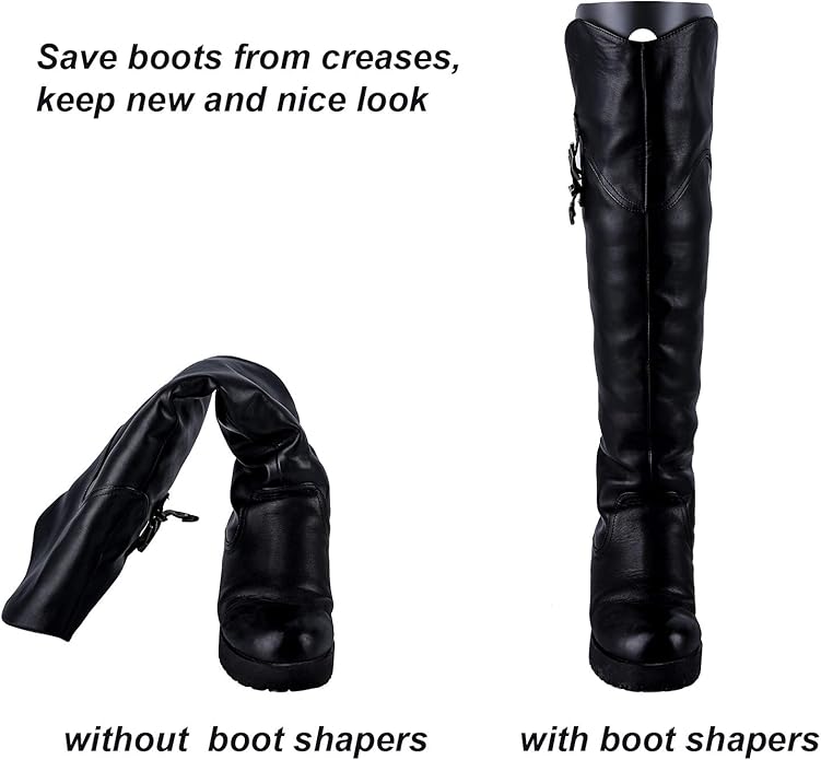 Ruisita 6 Pack (3 Pairs) Reusable Boots Tall Support Boot Shapers Form Inserts for Preventing Bending and Creasing