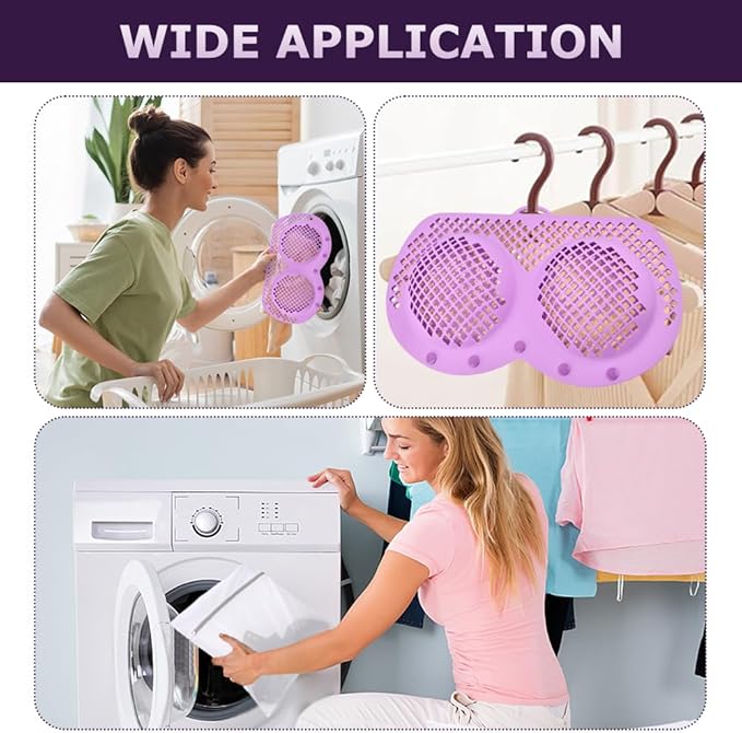 Silicone Bra Laundry Bag With Mesh Laundry Bag for A-D Cups,Reusable Delicates Laun dry Bag with Snap Buttons Anti Deformation Bras Wash Bag,for Bras,Underwear & Swimwear