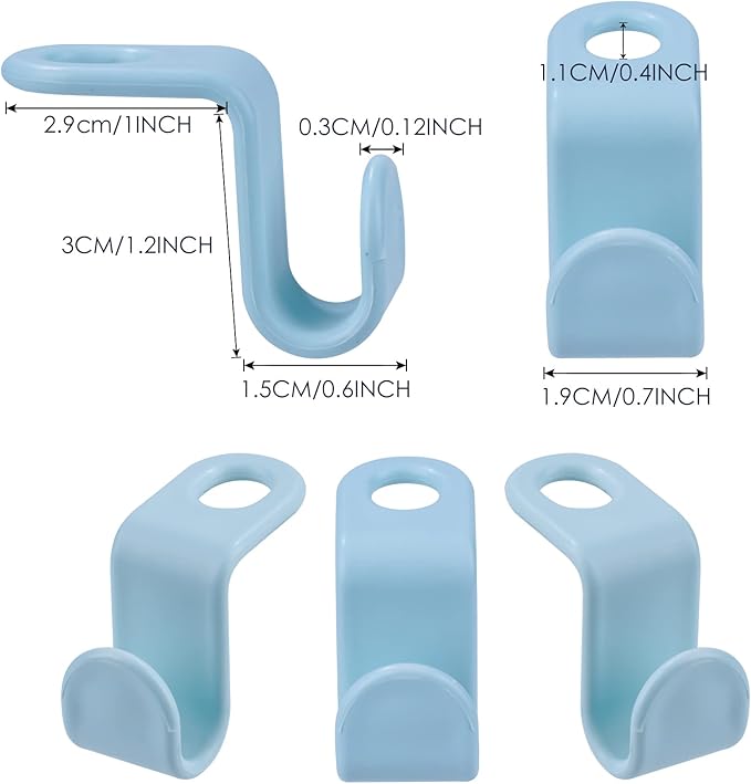 Clothes Hanger Connector Hooks Plastic Cascading Hangers Saving Organizer Hanger Hooks for Heavy Duty Clothes Closet(20 Pieces)
