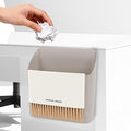 Mini Trash Can Broom Dustpan: Small Hanging Garbage Lint Bin for Laundry Room Office Desk Kitchen Cabinet Door Dorm Table Car RV - Tiny Countertop Bedside Wall Mount Trashcan Brush Dust Pan Set