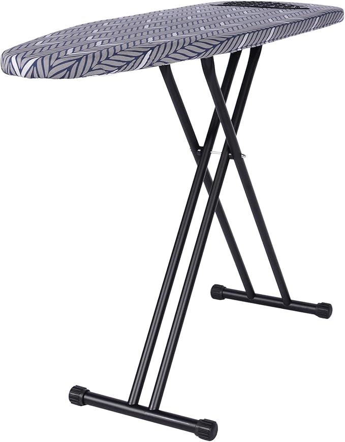 Ironing Board Full Size, Metal Construction Iron Board with Extra Thick Heavy Duty Padded Cover, Stable Structure, Anti-Skid Feet (47x16)