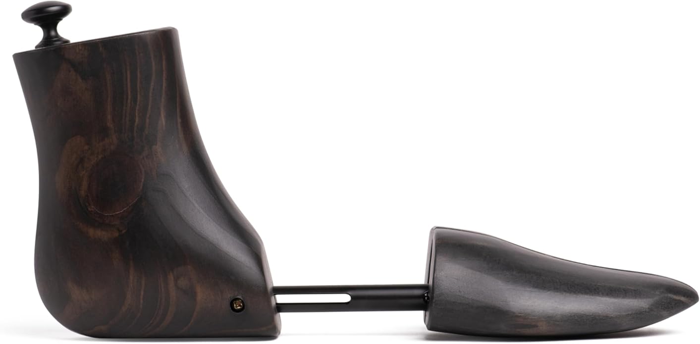 Cobbler's Choice Co. Finest Quality Men’s Boot Tree – Varnished Natural Wood, Timeless Design, Signature Finish, Black