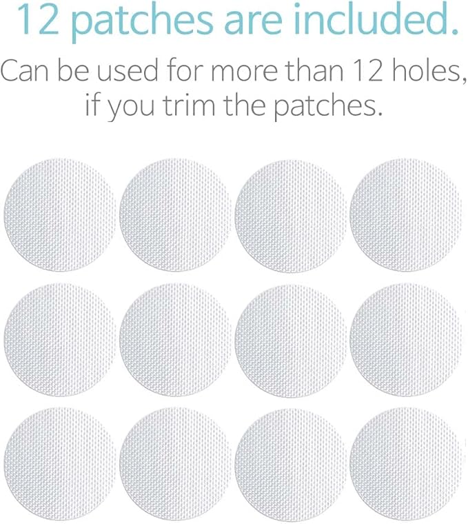 Circle Shape Shoe Hole Prevention Repair Patches/Inserts for 12 Holes (White)