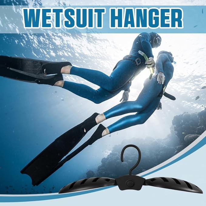 Maitys 2 Pcs Foldable Wetsuit Hanger Fast Dry Surfing Suit Hangers Folding Vented Hanger for Men Women Suit Diving Accessories