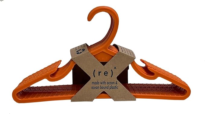 100% Recylced Ocean and Ocean Bound Sustainable Infant/Kids Hanger (Orange)