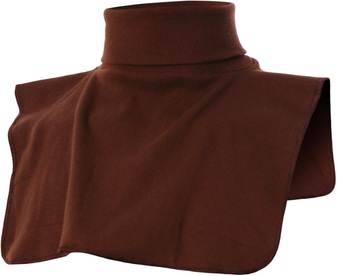 Ohoo Ribbed Cotton Blend Fake Turtleneck Dickey Collar Lightweight Detachable Mock Layering Accessory for Men Women