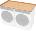 Washer Dryer Countertop 54''W x 27.5" D - Wood Laundry Countertop with Edge Rails, Space-Saving Washer Dryer Topper, Light Wood