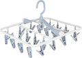 Premium Cloth Drying Hanger Rack(24 Clips) 360 Degree Portable & Rotatable Clips,Baby Clothes Hanger, Foldable Hanger (Grey)