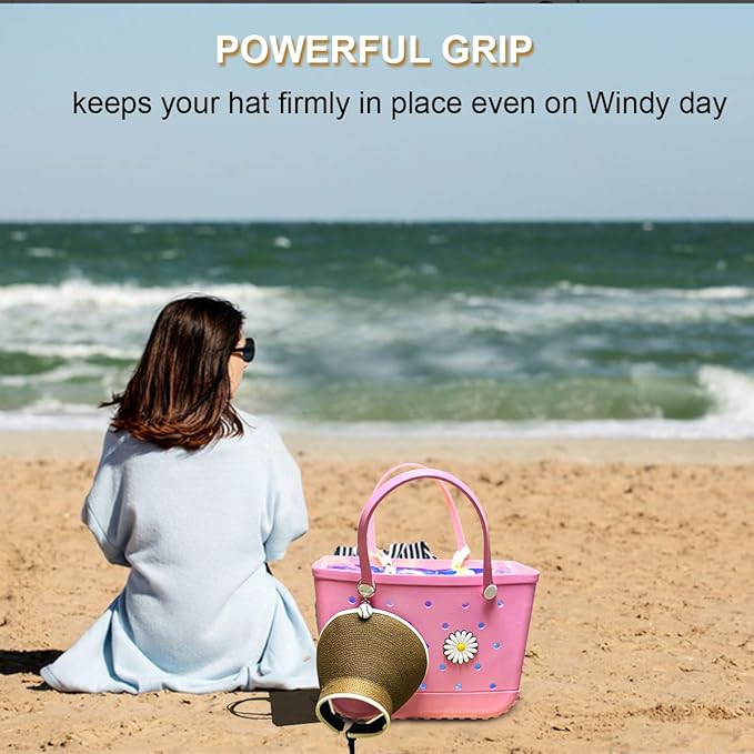 3pcs Hat Clip for Travel on Bag, Hat Holder for Purse Bag Crossbody Luggage, Beach Vacation Cruise Essentials Travel Accessories, Strong Grip Space-saving Hat Clips for Women/Family