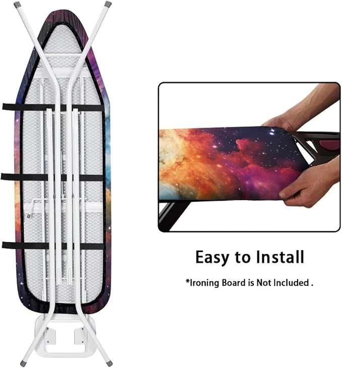 Ironing Board Cover Standard Size Home Decor Ironing Board Cover Extra Wide Ironing Cover for Table 54x15 inches-Galaxy
