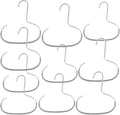 Durable Steel Hangers Maximize Closet Space with Versatile Storage, Hat Organizer Durable Stainless Steel, Durable Steels Hangers for Caps, Ties, Scarves, Clothes (Gray,10pcs)