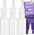 JULLY! 3-Pack 30ML Unique Mist Nasal Sprayer - Empty Refillable Pump Sprayer for Nose, Medical, Home Remedy, Saline. Improved Modern Design, Sturdy HDPE Plastic, Easy to Use Dosage Mechanism