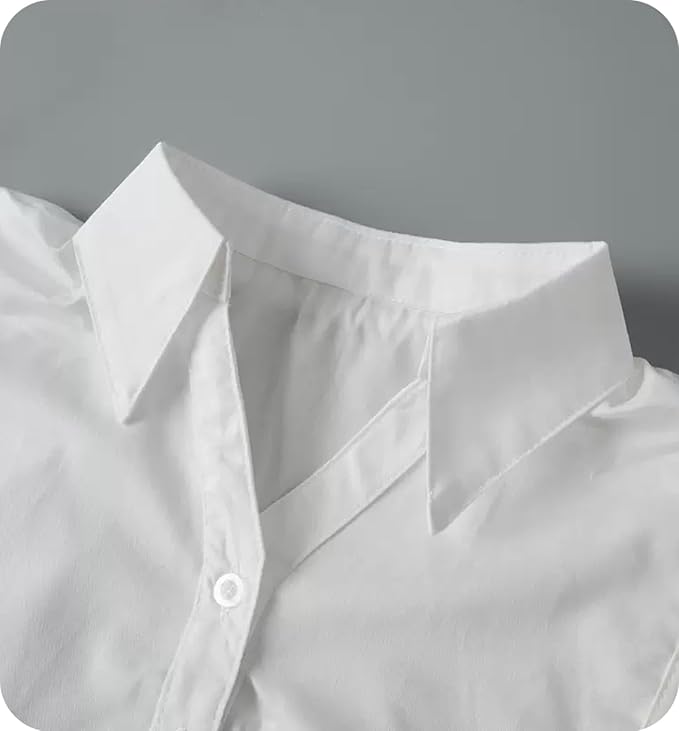 NIDMIDO Cotton Classic Detachable Dickey Collar Half Shirts Blouse False Collar Top for Women Girls Outfits