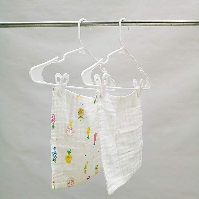Strong Plastic Hanger Clips - Multi-use for Jeans, Skirts, Sweaters & Pants (30Pcs White)