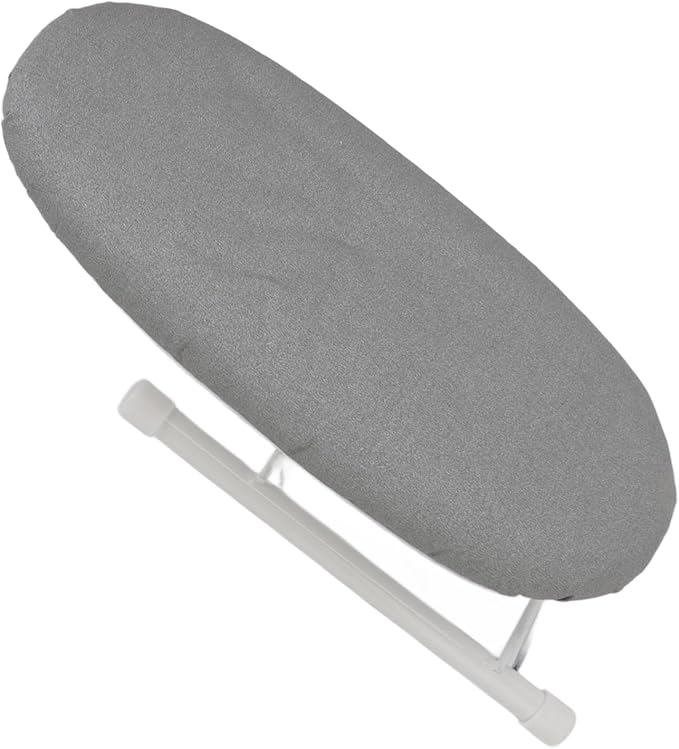 Ironing Board, Heat Resistant Mini Iron Board Foldable Tabletop Ironing Board Portable Iron Board Clothes Ironing Accessories for Home Dorm (Grey)