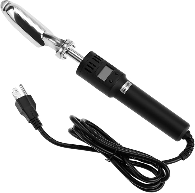 QWORK Electric Leather Iron, 80W Mini Iron with Adjustable 50~300°C Range, Crafts Quilting Iron for Craft Leather Repair Shoes