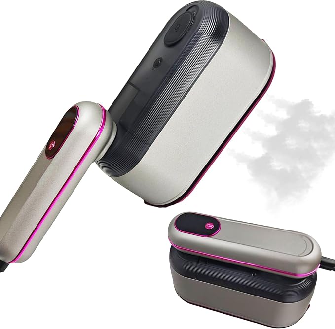 Travel Steamer Iron, 1200W Clothing Steamer with Digital Display Screen, 5+1 Intelligent Ironing Gear Multifunctional Hanging Iron Machine, 140ml, 30S Preheating, Suitable for Home, Trip&Dorm (Grey)