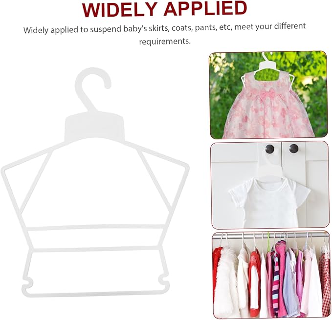 10Pcs Clothes Hangers for Clothing Drying Racks Laundry Hangers for Toddlers for Nursery and Closet Organization