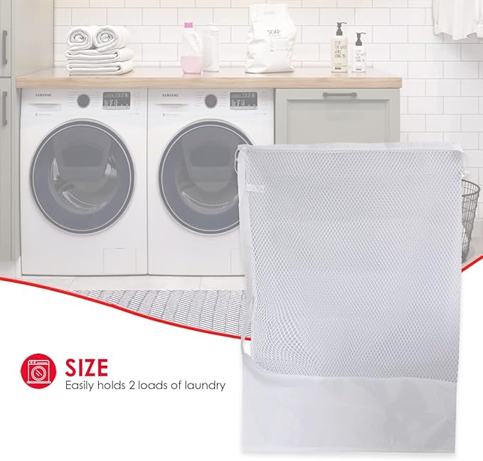 Mesh Laundry Bag with Handle By Home Basics