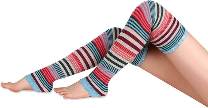 Benefeet Sox Wool Knit Leg Warmers for Women Vintage Boho Leg Warmers Long Winter Warm Thigh High Footless Boot Socks