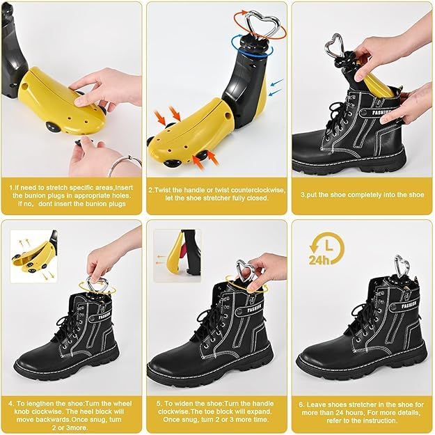 Shoe Stretcher Women Men, Boot Stretcher, Adjustable Unisex Boot Wide Feet ABS Plug