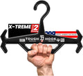 Tough Hook Original Xtreme Heavy Duty Hanger - The Superhero of Hangers USA-Made 200lb Capacity - Anti-Slip Design for Police Body Armor, Scuba BCD & Wetsuits - Durable ABS DuraResin, 1 Pack Black