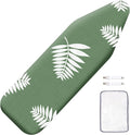 SheeChung Ironing Board Cover and Pad 18“x49”,Thick Scorch Resistant Padding,Heavy Duty Ironing Cover Fits Extra Wide Boards,Elastic Edge & Adjustable Fastener,Silicone Coating