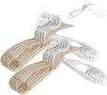 Quick-Release Clothes Hangers for Sweaters & T-Shirts - Neckline Protection, No Stretch, No Shoulder Bumps, Space-Saving Stackable Design [Beige, Pack of 10]