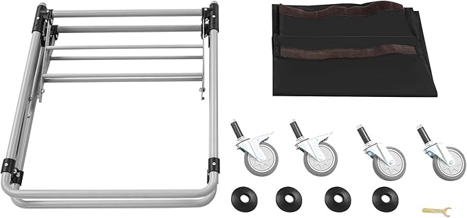 Commercial Laundry Cart with Wheels, 220lbs Capacity Foldable Rolling Laundry Hamper on Wheels, 24x20x32'' Big Laundry Basket with Removable Liner Bag for Home Hotel, Black