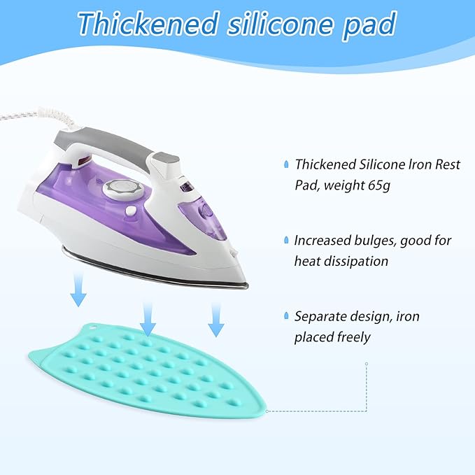 Portable Ironing Mat for Table Top Iron Pad Heat Resistant Blanket Portable Travel Ironing Board Covers Tabletop Sewing Pressing Quilting Large 27.6x47.2Inches Blue