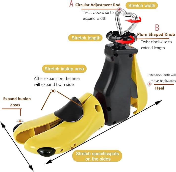 Shoe Stretcher Men Women Boot Stretcher Adjustable Width and Length Widener Expander Men Wide Feet Shoe Stretcher