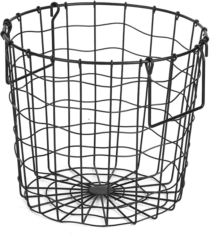 Iron Wire Laundry Hamper, Nusery Storage Basket Bin, Bathroom Iron Dirty Clothes Laundry Basket Storage Holder Organizer, Laundry Sorter Clothes Basket Organizer