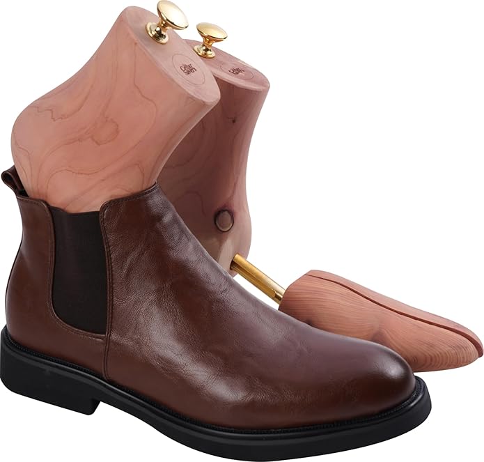 Cedar Boot Tree for Men - Natural Aromatic Wood Boot Tree Grown In USA, For Boots & Shoes, Storage Bag Included