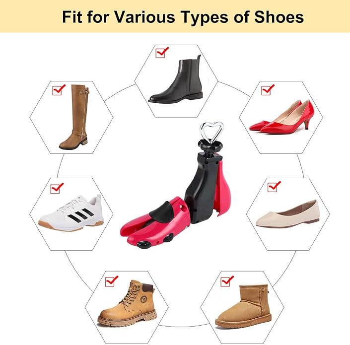 Shoe Stretcher Men Women Boot Stretcher, Plastic Shoe Tree Women Men Shoe Shaper Expander Shoe Width (Pack of 1)