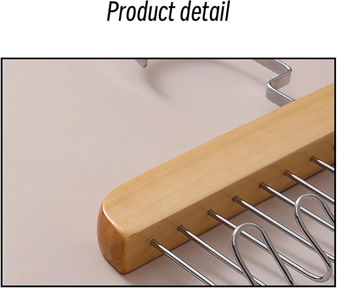 Belt Hanger 4Pcs Belt Hanger with 32 Hooks Bra Hangers for Closet,Space-Saving Wooden Closet Hanger Organizer for Ties, Scarves, Bras,Tank, Tops (Wood)