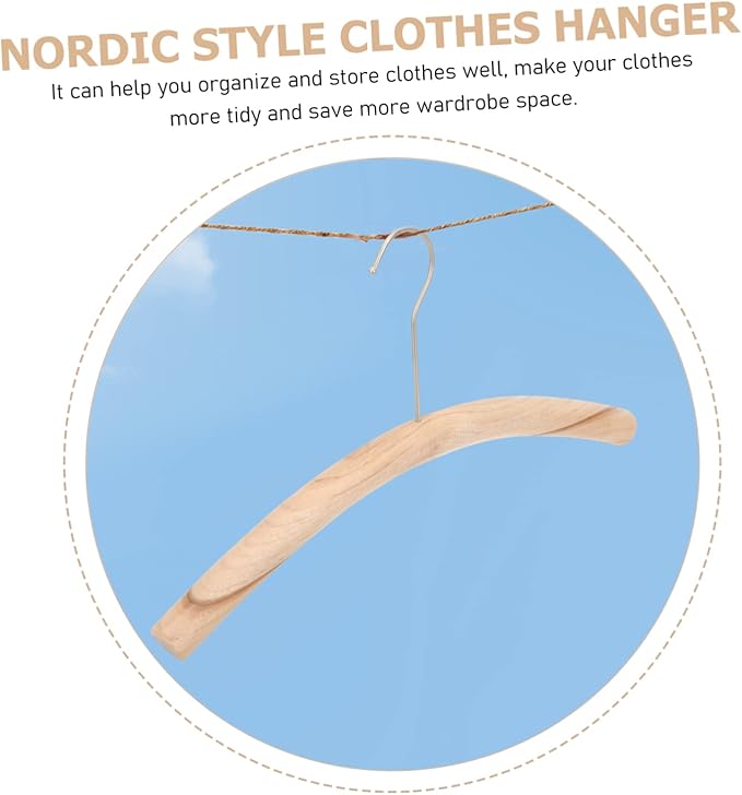 ABOOFAN 3pcs Wooden Hanger Coat Hangers Simple Clothes Wood Suit s Driftwood Hotel Clothes Birch Logs for Decoration Multi Scarf Rack Skirt