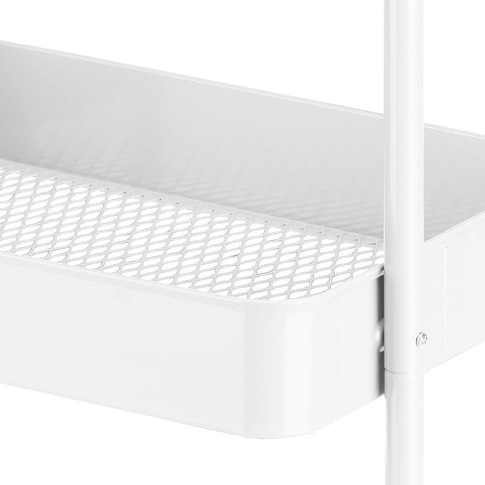 Whitmor 3-Tier Metal Cart, White