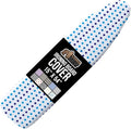 GORILLA GRIP The Original Ironing Board Cover and Pad, Silicone Coating, Thick Scorch Resistant Padding, Heavy Duty Iron Covers Standard Boards, Hook and Loop Fastener Strap, Blue Dots, 15x54