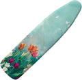 Flashideas Floral Ironing Board Cover and Pad 15x54 Inch Standard Ironing Board Cover with Elastic Edge and Hook and Loop Fasteners Scorch and Stain Resistant Cotton