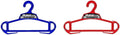 Rhino Hanger Multi Pack Set of 2 Blue and Red |USA Made